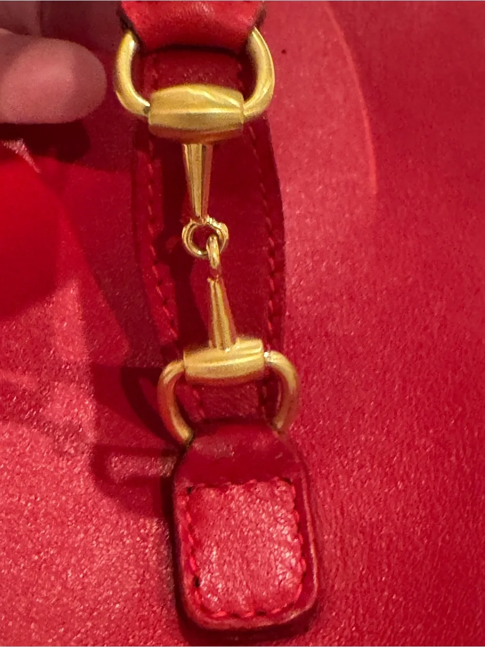 Vintage Gucci Red Leather Horsebit Vanity Case